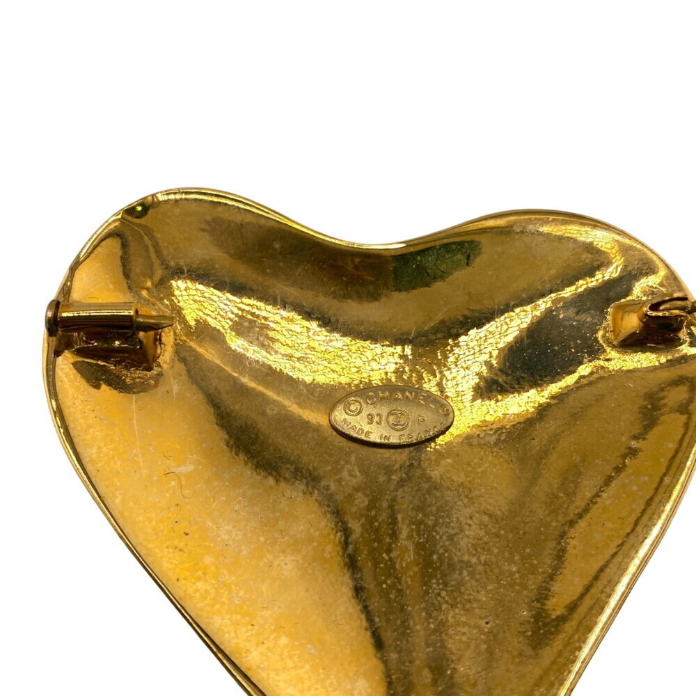 CHANEL Gold Logo Brooch - Picture 8 of 9